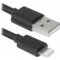 Кабель/переходник Defender ACH01-03BH USB - Lightning, black, 1m (87478) Diawest