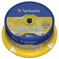 Диск DVD Verbatim 4.7Gb 4x CakeBox 25 шт silver (43489) Diawest