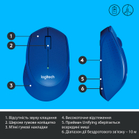 Мишка Logitech M330 Silent plus Blue (910-004910) Diawest