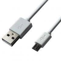 Кабель/переходник Grand-X USB - Micro USB, Cu, 2.1A, White, 1m (PM01W) Diawest