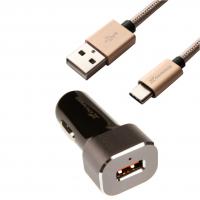 Зарядний пристрій Grand-X 12-24V, Quick Charge QС3.0, + cable USB -> Type C (CH-27TC) Diawest