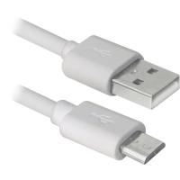 Кабель/переходник Defender USB08-03BH USB - Micro USB, white, 1m (87477) Diawest