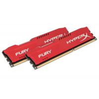 Модуль пам'яті для комп'ютера DDR3 8Gb (2x4GB) 1600 MHz HyperX Fury Red Kingston (HX316C10FRK2/8) Diawest