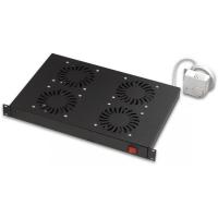 Монтажные шкафы и стойки Hypernet 4 вент. с термостатом 1U 19 (DYN-FM-4F-T) Diawest