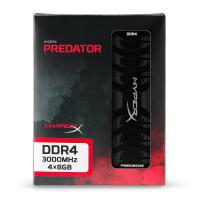 Модуль памяти Kingston DDR4 32GB (4x8GB) 3000 MHz HyperX Predator (HX430C15PB3K4/32) Diawest