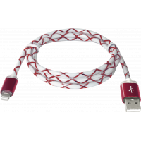 Кабель/перехідник Defender ACH03-03LT USB - Lightning, RedLED backlight, 1m (87552) Diawest