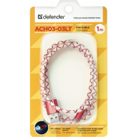 Кабель/перехідник Defender ACH03-03LT USB - Lightning, RedLED backlight, 1m (87552) Diawest