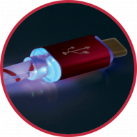 Кабель/перехідник Defender ACH03-03LT USB - Lightning, RedLED backlight, 1m (87552) Diawest