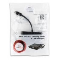 Перехідник Type-C to VGA/USB 3/Type-C power Cablexpert (A-CM-VGA3in1-01) Diawest