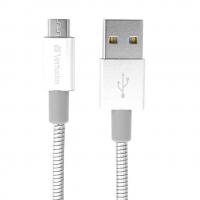 Дата кабель USB 2.0 AM to Micro 5P 1.0m silver Verbatim (48862) Diawest
