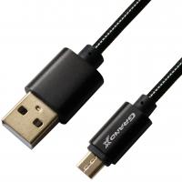 Дата кабель USB 2.0 AM to Micro 5P 1.0m Cu, 2.1A, Black Grand-X (MM-01B) Diawest