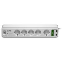 Мережевий фільтр живлення APC Essential SurgeArrest 5 outlets ++ 2 USB (5V, 2.4A) (PM5U-RS) Diawest