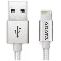 Дата кабель ADATA USB 2.0 - Lightning 1.0m Silver (AMFIAL-100CMK-CSV) Diawest