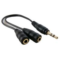 Кабель мультимедийный mini Jack 3.5mm M to 2xmini Jack 3.5mm F 0.2m EXTRADIGITAL (KBA1680) Diawest