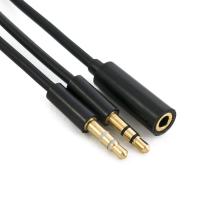 Кабель мультимедийный Jack 3.5mm to 2xJack 3.5 F EXTRADIGITAL (KBA1646) Diawest