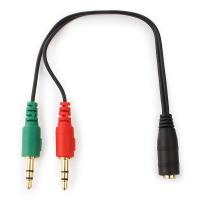 Кабель мультимедійний Jack 3.5mm female 4-pin to 2x Jack 3.5mm male 0.2m Cablexpert (CCA-418) Diawest