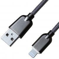 Дата кабель USB 2.0 AM to Lightning 1.0m 1.5A Dark Silver Grand-X (ML02DS) Diawest