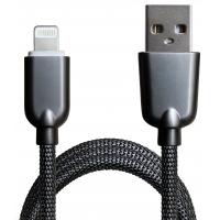 Дата кабель USB 2.0 AM to Lightning 1.0m 1.5A Dark Silver Grand-X (ML02DS) Diawest