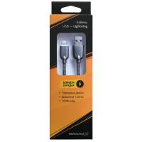 Дата кабель USB 2.0 AM to Lightning 1.0m 1.5A Dark Silver Grand-X (ML02DS) Diawest