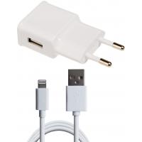 Зарядний пристрій Grand-X 1*USB, 1A, White, + cable USB -> Lightning, Cu, 2.1А, 1m (CH765LTW) Diawest