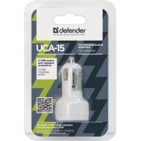 Зарядний пристрій Defender UCA-15, 2*USB, 5V/2.1A, White (83562) Diawest