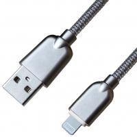 Дата кабель USB 2.0 AM to Lightning 1.0m Silver Grand-X (ML02S) Diawest