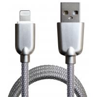 Дата кабель USB 2.0 AM to Lightning 1.0m Silver Grand-X (ML02S) Diawest