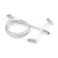 Дата кабель USB 2.0 AM to Lightning/Micro/Type-C 1.0m Cablexpert (CC-USB2-AMLM32-1M-W) Diawest