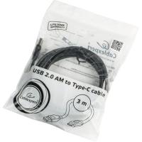 Дата кабель USB 2.0 Type-C to AM 3.0m Cablexpert (CCP-USB2-AMCM) Diawest