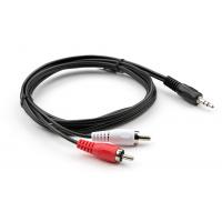 Кабель мультимедийный Jack 3.5mm M to 2xRCA 1.5 m Vinga (VCPDCJ35MRCA21.5BK) Diawest