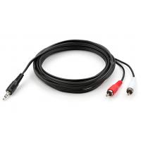 Кабель мультимедийный Jack 3.5mm M to 2xRCA 3 m Vinga (VCPDCJ35MRCA23BK) Diawest