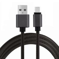 Дата кабель USB 2.0 AM to Micro 5P 1m pu leather black Vinga (VCPDCMLS1BK) Diawest