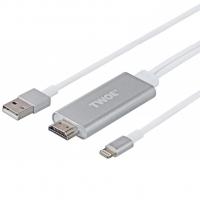 Переходник 2E Lightning to HDMI with USB A Male Cable, Alumium Shell,2 m (2EW-2327) Diawest