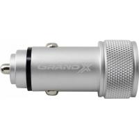 Зарядний пристрій Grand-X 3,1A, 12-24V, 2USB (CH-07LG) light grey metallic (CH-07LG) Diawest