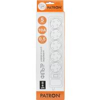 Сетевой фильтр питания PATRON 0.5 m3*1mm2 (SP-1052U) 5 розеток BLACK (EXT-PN-SP-1052U) Diawest