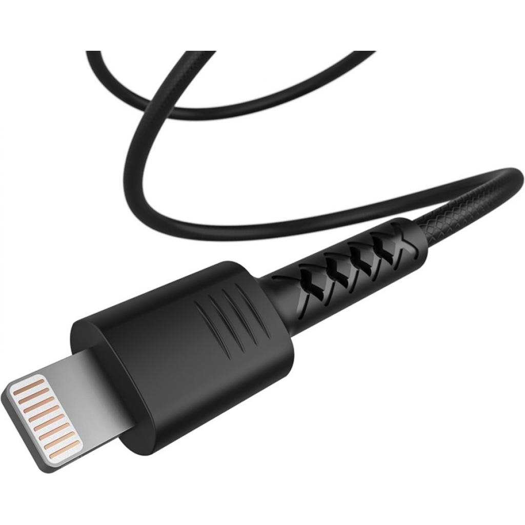 Дата кабель USB 2.0 AM to Lightning 1.0m Soft black Pixus (4897058530933) Diawest
