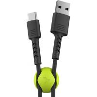 Дата кабель USB 2.0 AM to Type-C 1.0m Soft black Pixus (4897058530919) Diawest