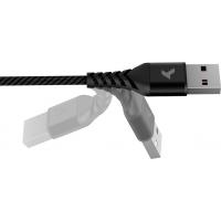 Дата кабель USB 2.0 AM to Type-C 1.0m Flex Black Pixus (4897058530902) Diawest