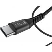 Дата кабель USB 2.0 AM to Type-C 1.0m Flex Black Pixus (4897058530902) Diawest