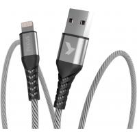 Дата кабель USB 2.0 AM to Lightning 1.0m MFI Flex Gray Pixus (4897058530971) Diawest