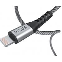 Дата кабель USB 2.0 AM to Lightning 1.0m MFI Flex Gray Pixus (4897058530971) Diawest