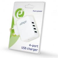 Зарядний пристрій EnerGenie 4 USB, 3.1A (EG-U4AC-02) Diawest