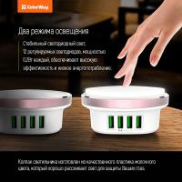 Зарядний пристрій ColorWay 4*USB 4.4А + LED лампа 	310 Lm (CW-CHL44A) Diawest