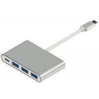 Перехідник Type-C 3.1 to 3xUSB 3.0 + Type-C 10 cm Atcom (12808) Diawest