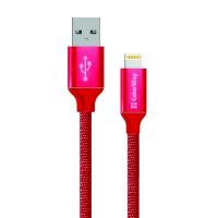 Дата кабель ColorWay Кабель Colorway USB - Apple Lightning 2.1А 1м червоний (CW-CBUL004-RD) Diawest