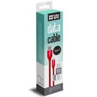 Дата кабель ColorWay Кабель Colorway USB - Type-C 2.1А 1м червоний (CW-CBUC003-RD) Diawest