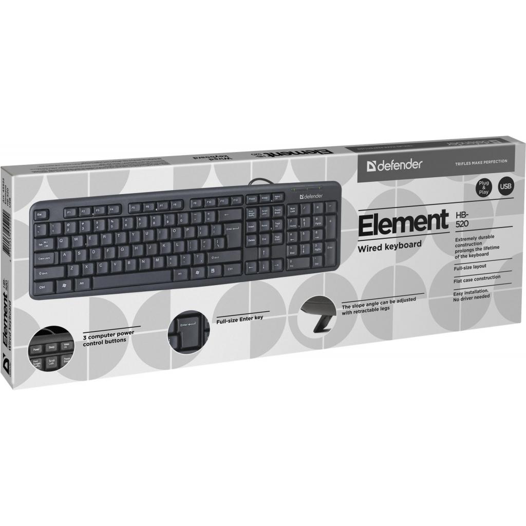 Клавіатура Defender Element HB-520 USB UKR Black (45529) Diawest