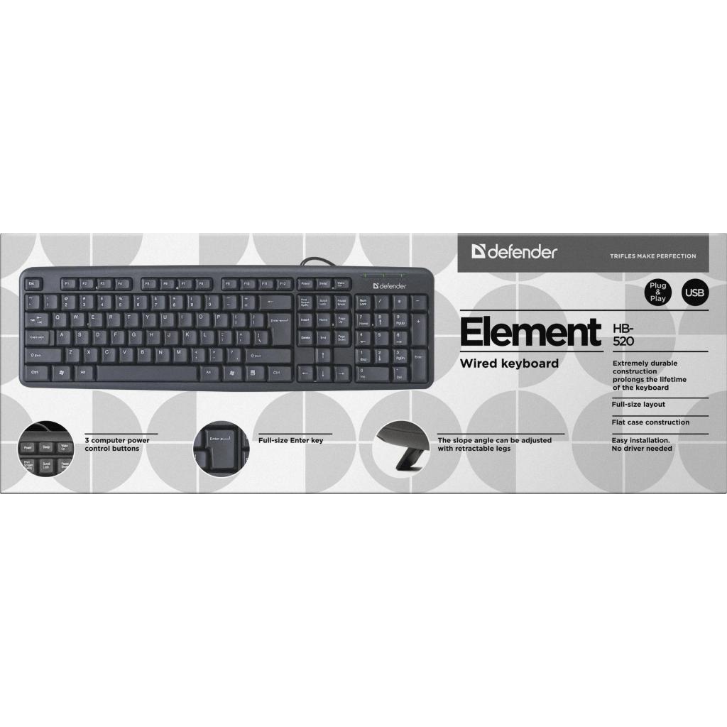 Клавіатура Defender Element HB-520 USB UKR Black (45529) Diawest