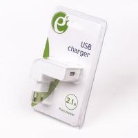 Зарядний пристрій EnerGenie USB 2.1A white (EG-UC2A-02-W) Diawest