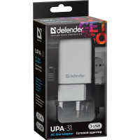 Зарядний пристрій Defender UPA-31 white, 3xUSB, 5V / 3.1A (83587) Diawest